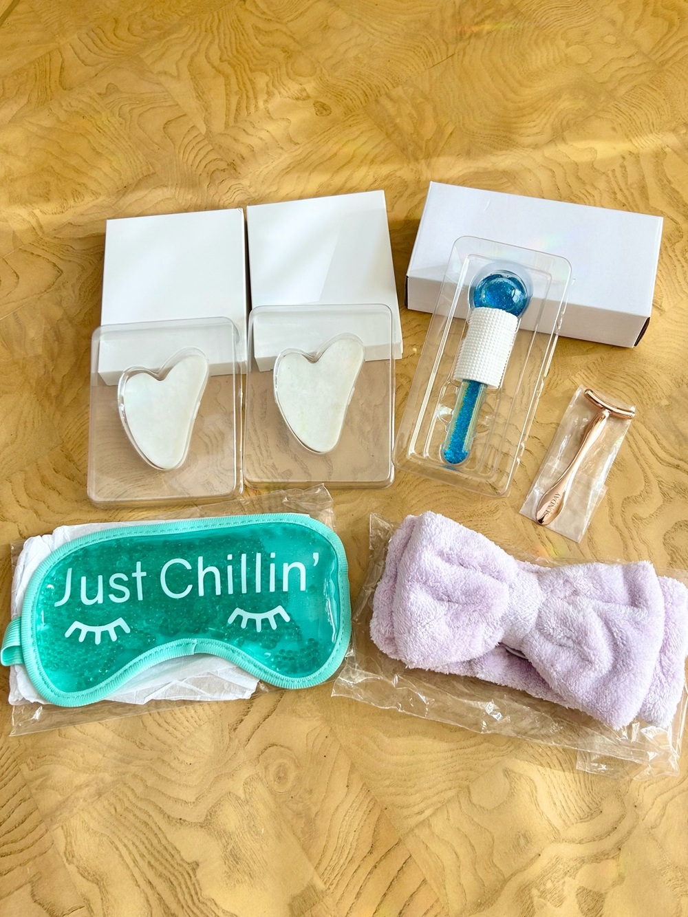 6-Pc. Spa Set Bundle with Gua Sha, Eye Mask, Headband, Face and Eye Massagers